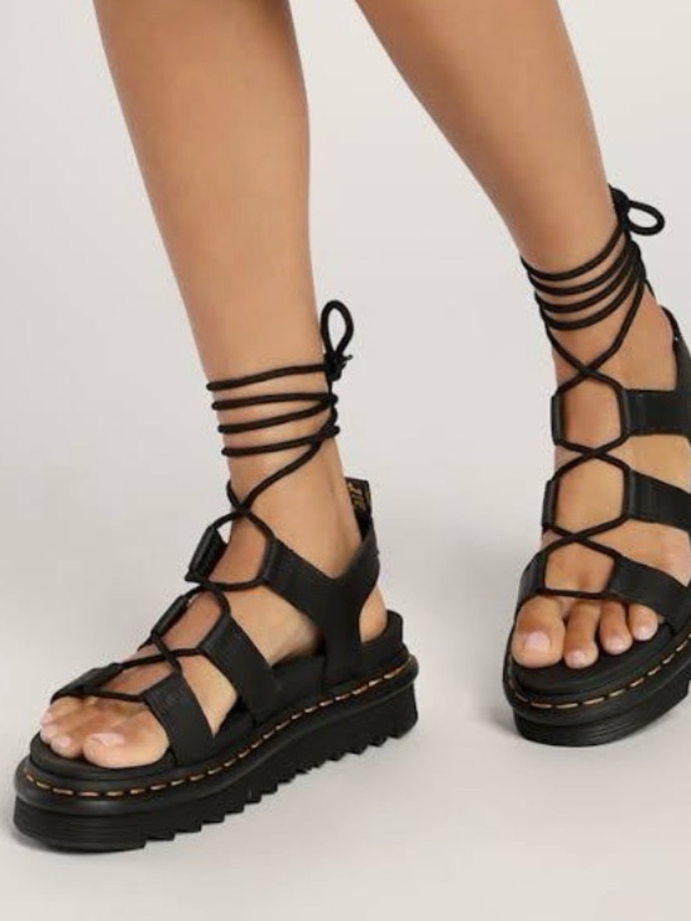 Dr. Martens women's Nartilla Gladiator Sandals Black NWOT Size 8 (Fits US W 9-10